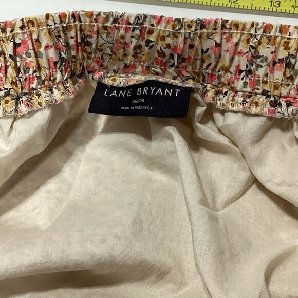 Lane Bryant Floral Maxi Skirt Plus Size 26/28 Flowy High Slit Elastic Waist - Picture 9 of 12